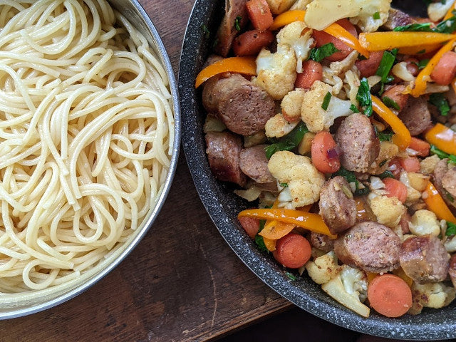 Simple Italian Sausage + Fresh Veggies