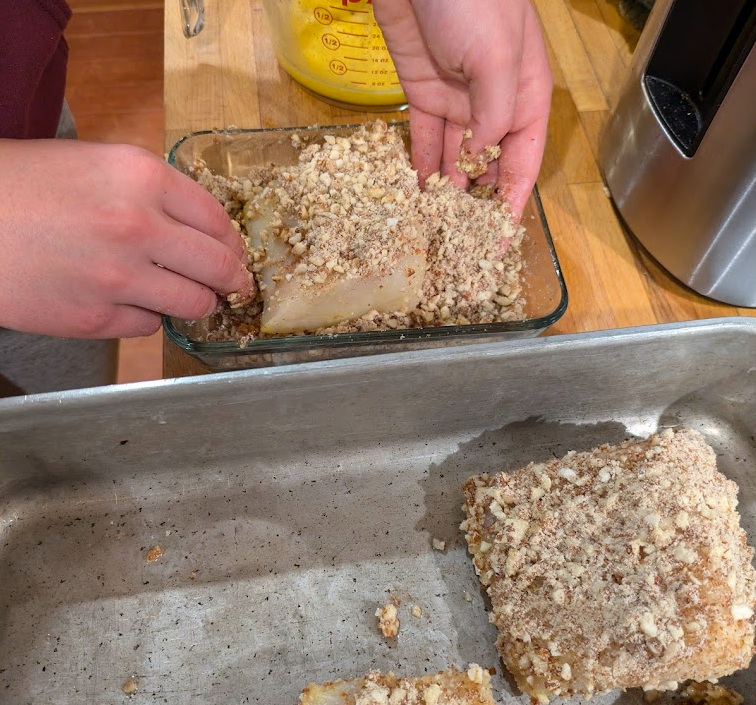 Simple Almond Crusted Cod