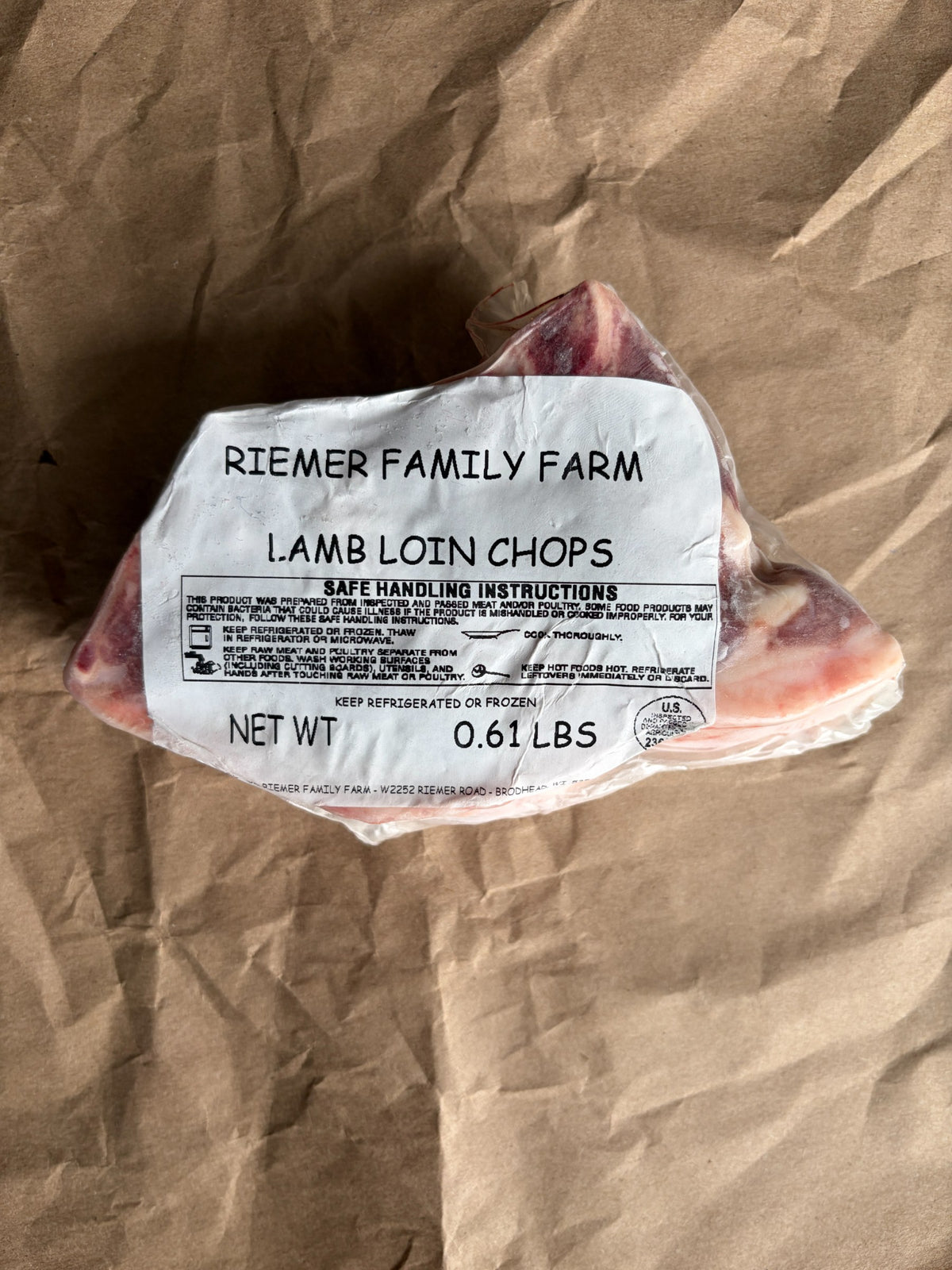 Lamb Chops, frozen pack