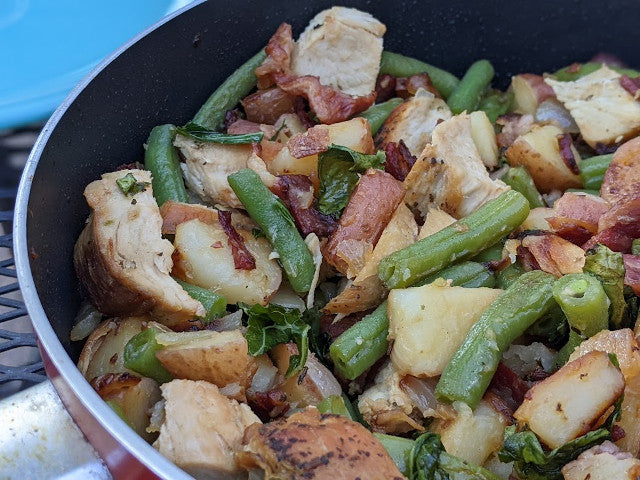 Chicken Bacon Green Bean and Potato Skillet