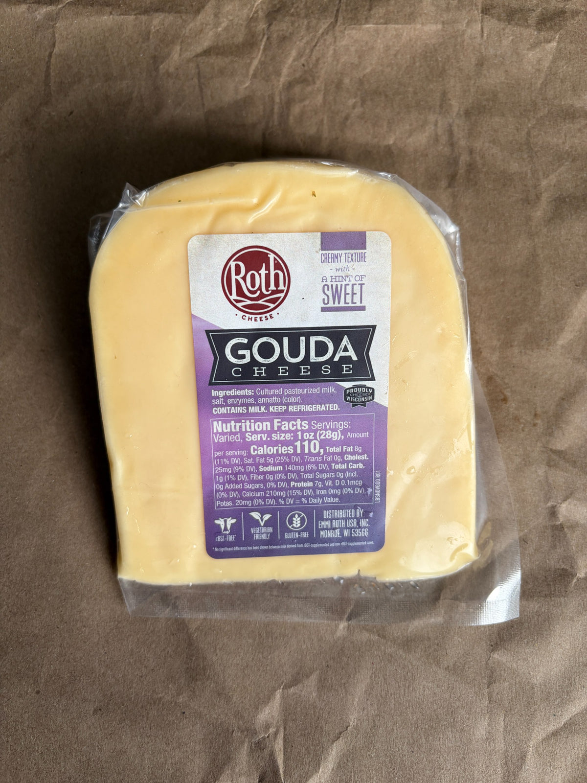 Gouda Cheese Wedge, frozen pack